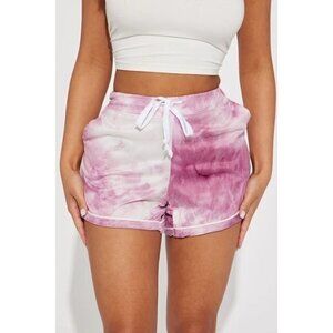 Hello Mello‎ Tie Dye Pink PJ Shorts Size Large RefFNB